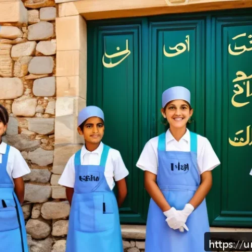 Home 31 유네스코 등재 시리아 유적지 - A vibrant scene of a local Syrian community actively engaged in protecting a historic site, featurin...